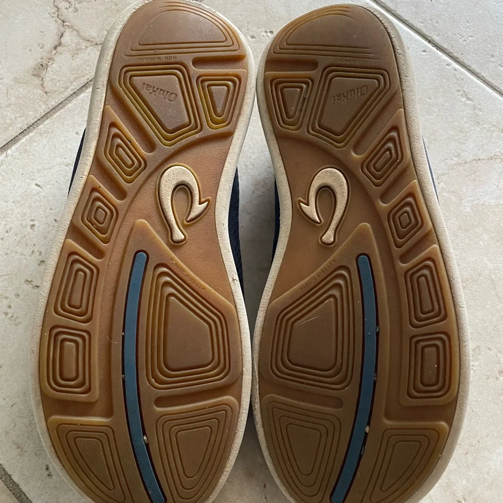 OluKai Nohea‎ Moku Mens Navy Blue Mesh Boat Shoes Sneakers Size 12